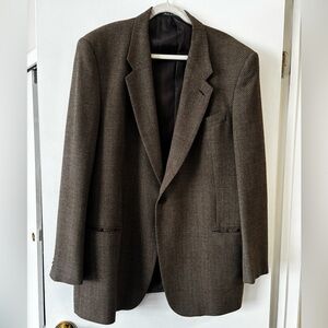 Giorgio Armani Brown Blazer with Notched Lapel 48R